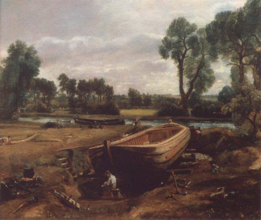 Boat-building near Flatford Mill